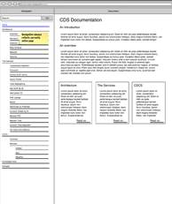 A screen shot of a project wireframe