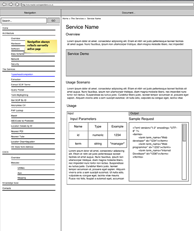 A screen shot of a project wireframe